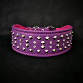 Crystal Double-Layer Soft Leather Dog Collar