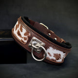 Buffalo Brown Padded Soft Leather Dog Collar
