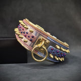 The Candy Black Wide Soft Leather Dog Collar