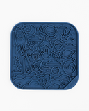 "HOWDY" Royal Blue Dog Feeding Mat