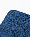 "HOWDY" Royal Blue Dog Feeding Mat