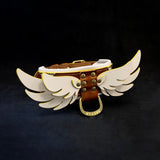 Hermes Winged Padded Leather Dog Collar