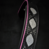 Ariel Glitter Padded Leather Dog Collar