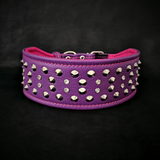 Crystal Double-Layer Soft Leather Dog Collar