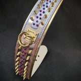 The Candy Black Wide Soft Leather Dog Collar