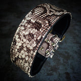 Rock Python Leather Dog Collar