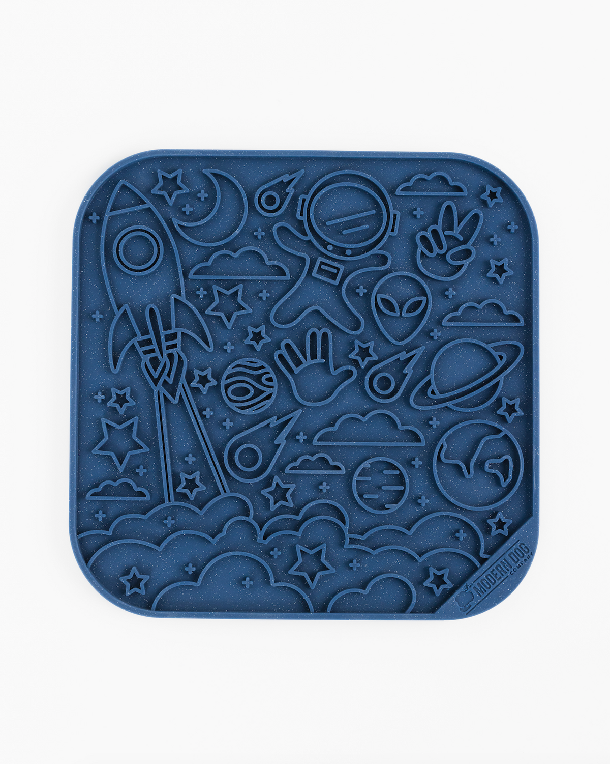 "HOWDY" Royal Blue Dog Feeding Mat